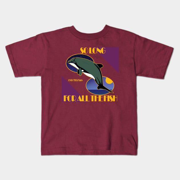 Hitchhicker´s Cephalorhynchus eutropia (Chilean dolphin) Kids T-Shirt by uialwen